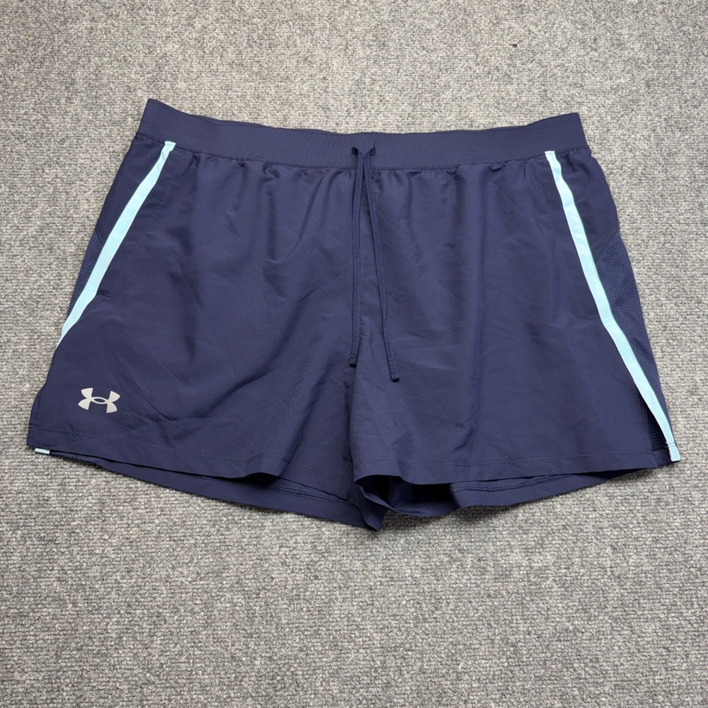 Under Armour Mens Launch 5" Unlined Shorts Navy Blue 2XL 1382619 NEW